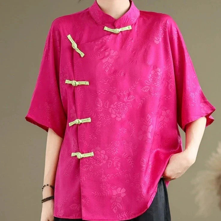 Vrouwelijke Bloemen Blouse Zomerse Stijl