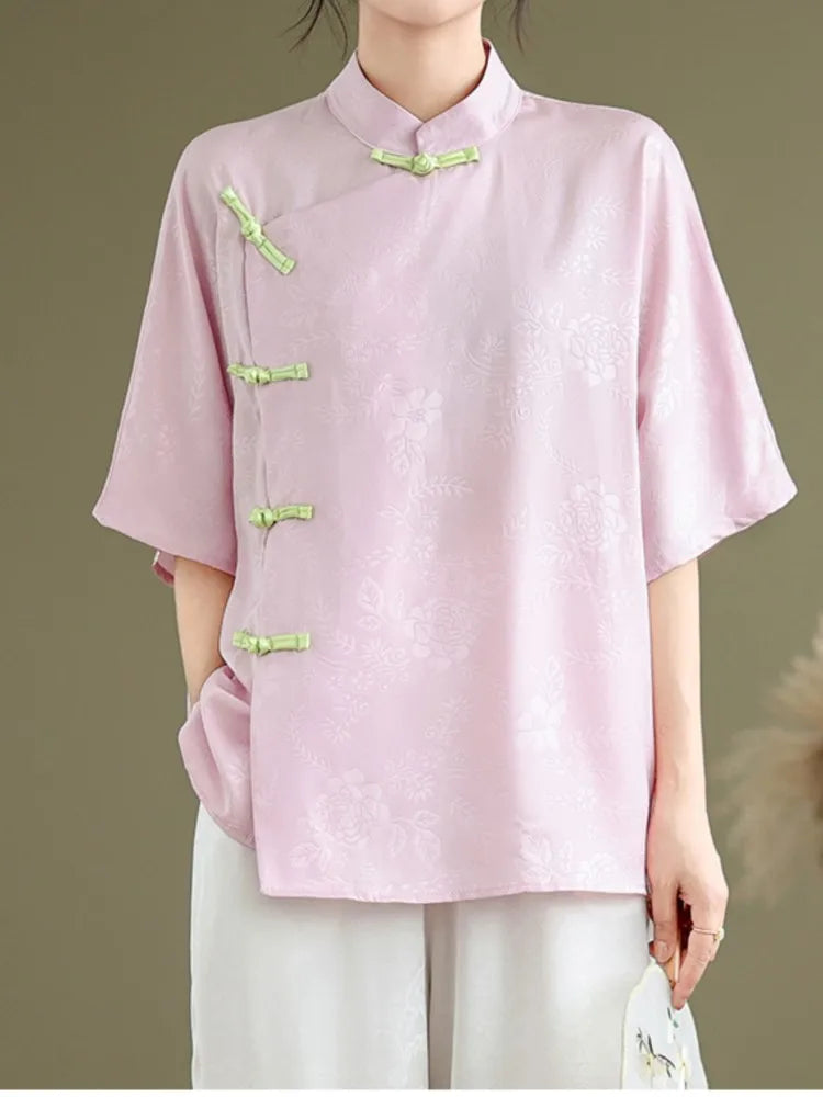 Vrouwelijke Bloemen Blouse Zomerse Stijl
