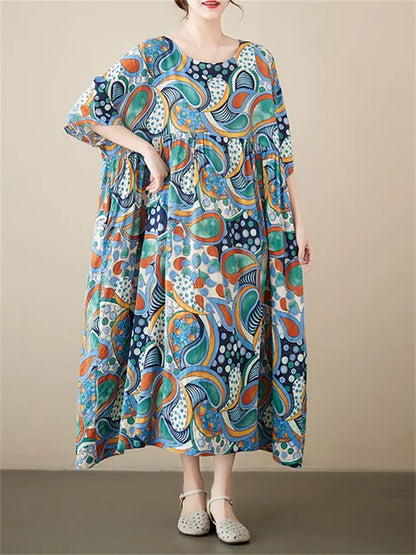 Bloemenjurk Zomerjurk Boho Stijl Vrouwelijk
