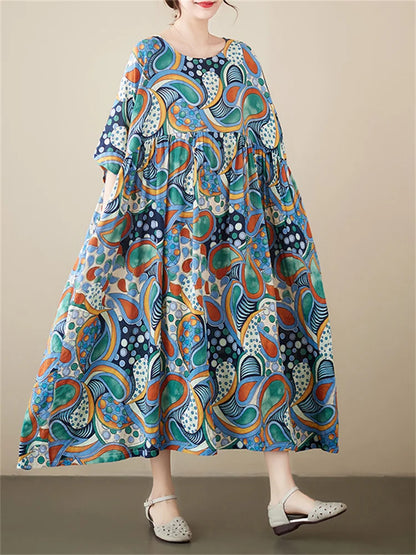 Bloemenjurk Zomerjurk Boho Stijl Vrouwelijk