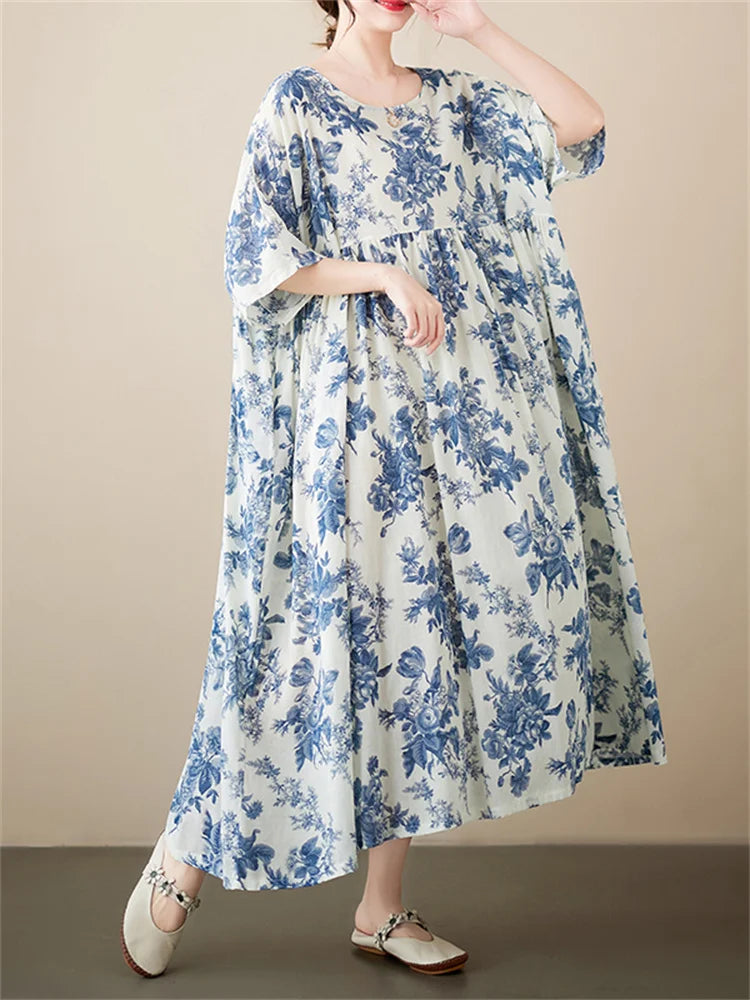 Bloemenjurk Zomerjurk Boho Stijl Vrouwelijk