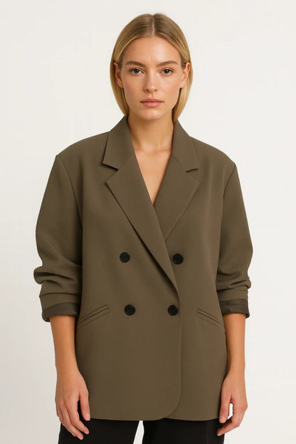 Dames Blazer Oversized Dubbelrijige Knopen Elegant - StudioMarella
