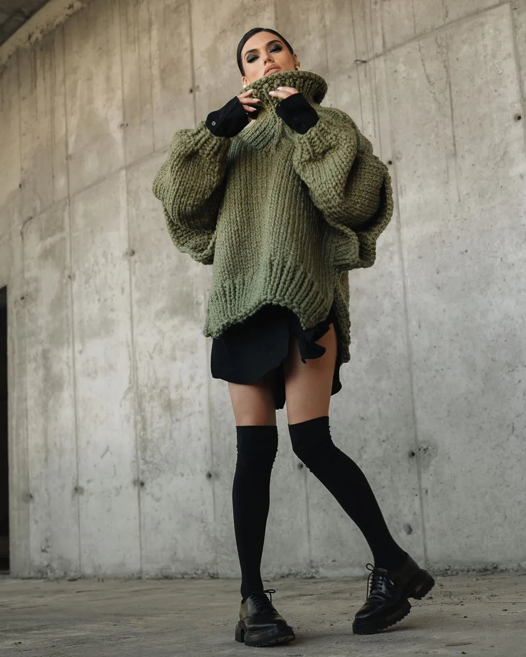 Oversized Gebreide Trui Jurk Dames | Comfortabele Mode 7