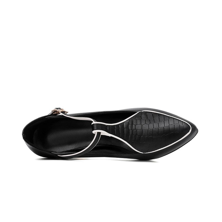 Dames Décolleté Schoen Met T-bar Bandje