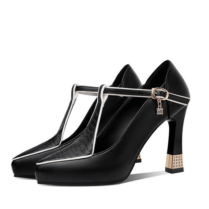 Dames Décolleté Schoen Met T-bar Bandje