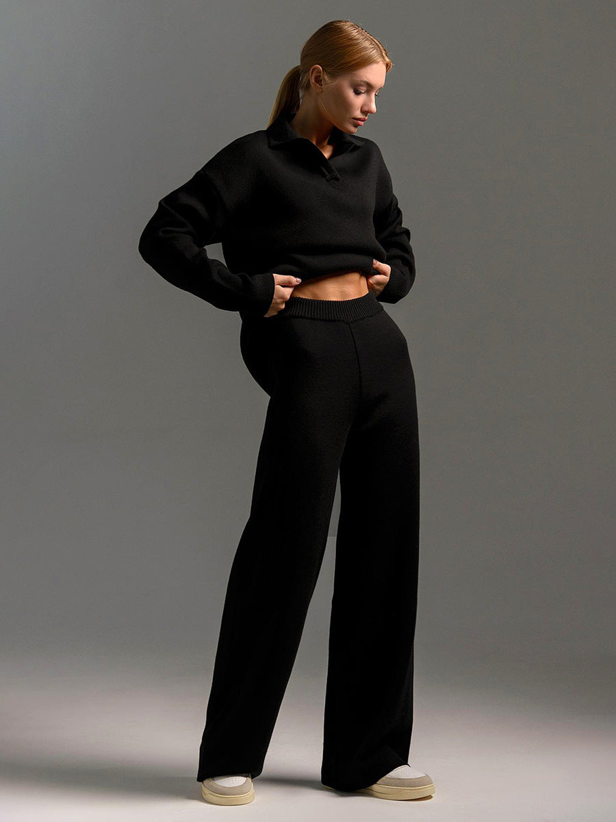 Dames Loungewear Set - Zacht Gebreid Oversized Sweat Set