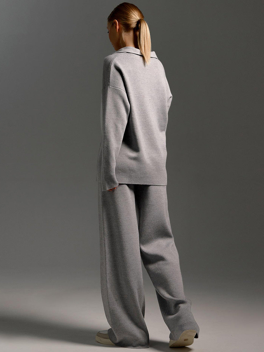 Dames Loungewear Set - Zacht Gebreid Oversized Sweat Set