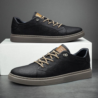 Leren Sneakers Italiaans Leer Oxford Stijl
