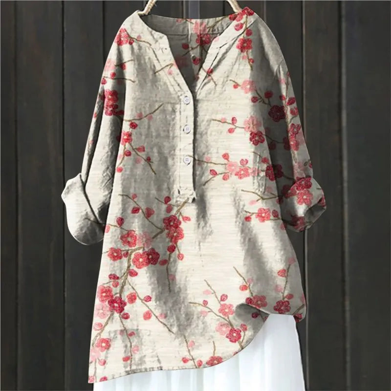 Vrouwelijke Blouse met Floreale Print Casual Stijl