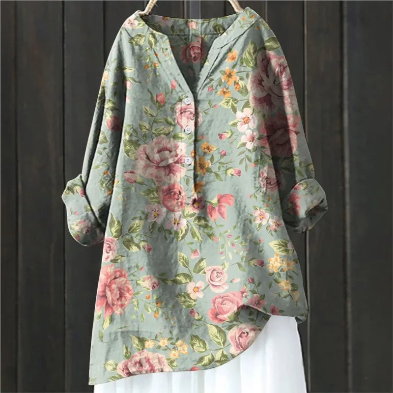Vrouwelijke Blouse met Floreale Print Casual Stijl