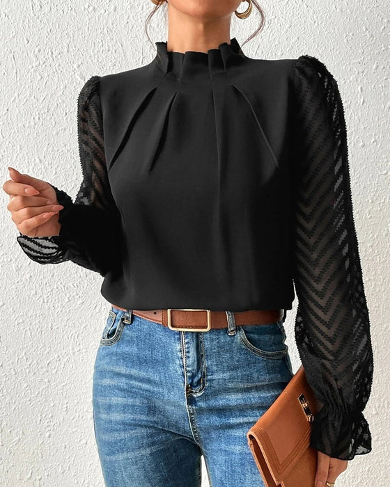 Vrouwelijke Blouse Boaz Stijl Elegante Kanten