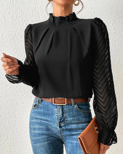 Vrouwelijke Blouse Boaz Stijl Elegante Kanten