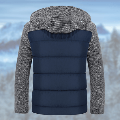 Dames Winterjas Warm Gebreide Mouwen