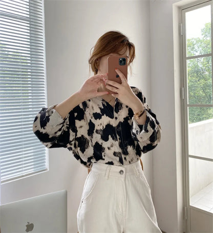 Luipaard Blouse Feline Chic Stijl