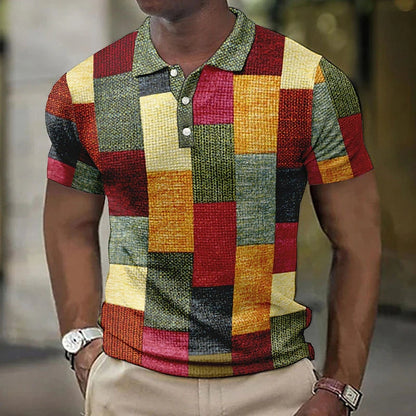 Polo Shirt Kort Mouw Multicolor 100% Katoen Casual