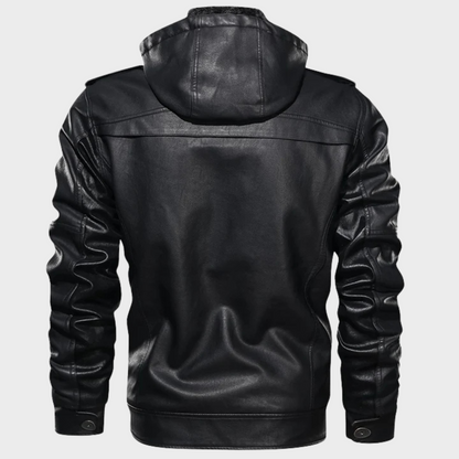 Leren Jas Heren Klassiek Design Donkerbruin