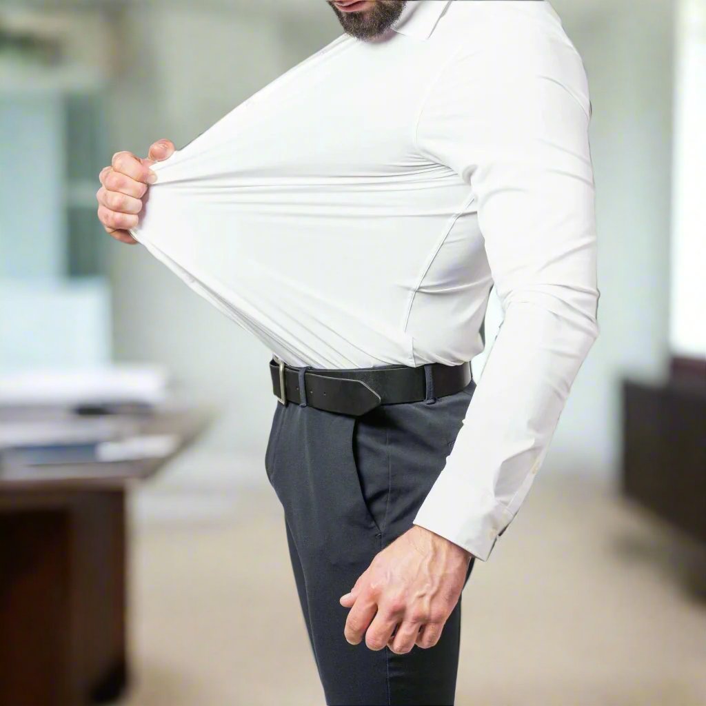 Mannen Overhemd Slim Fit Stretch Stof Hoge Kwaliteit - StudioMarella