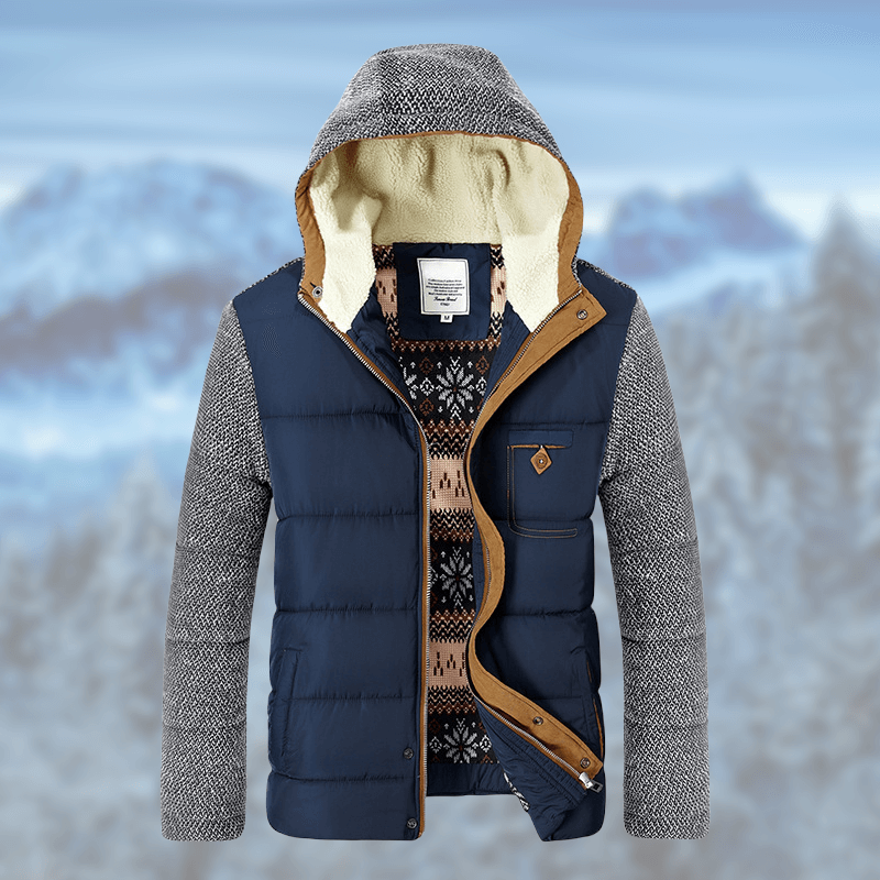 Dames Winterjas Warm Gebreide Mouwen