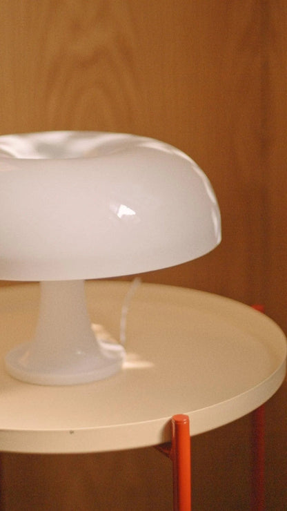 Tafellamp Acryl Paddenstoel Design Wit 32cm Nachtkastlamp Slaapkamer Sfeerverlichting