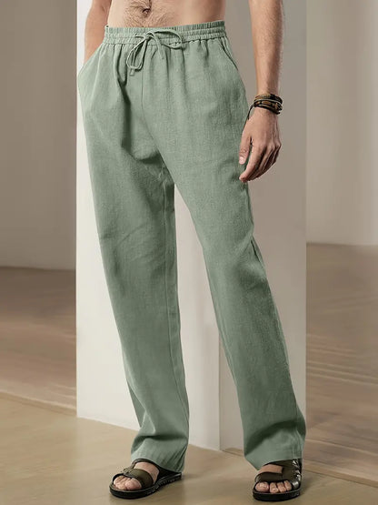 Linnen Broek Zomerse Comfortabele Stijl voor Mannen