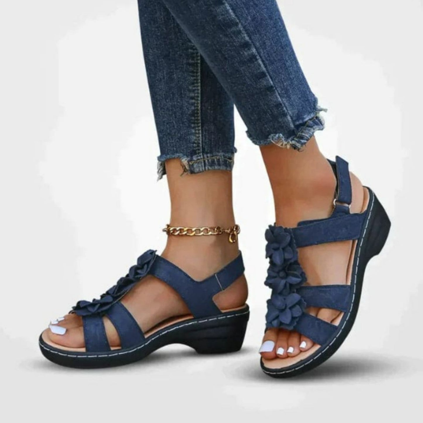 Zomer Sandalen met Bloem Decoratie Comfortabele Pasvorm