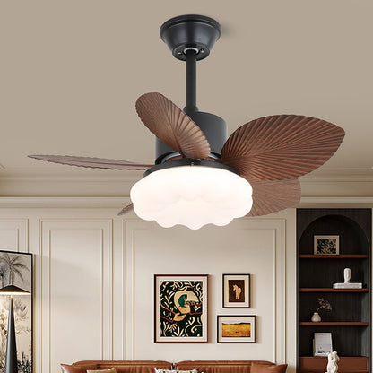 Plafondventilator met Verlichting — Tropisch Houten Design — Ø75cm — 6-Standen Bediening