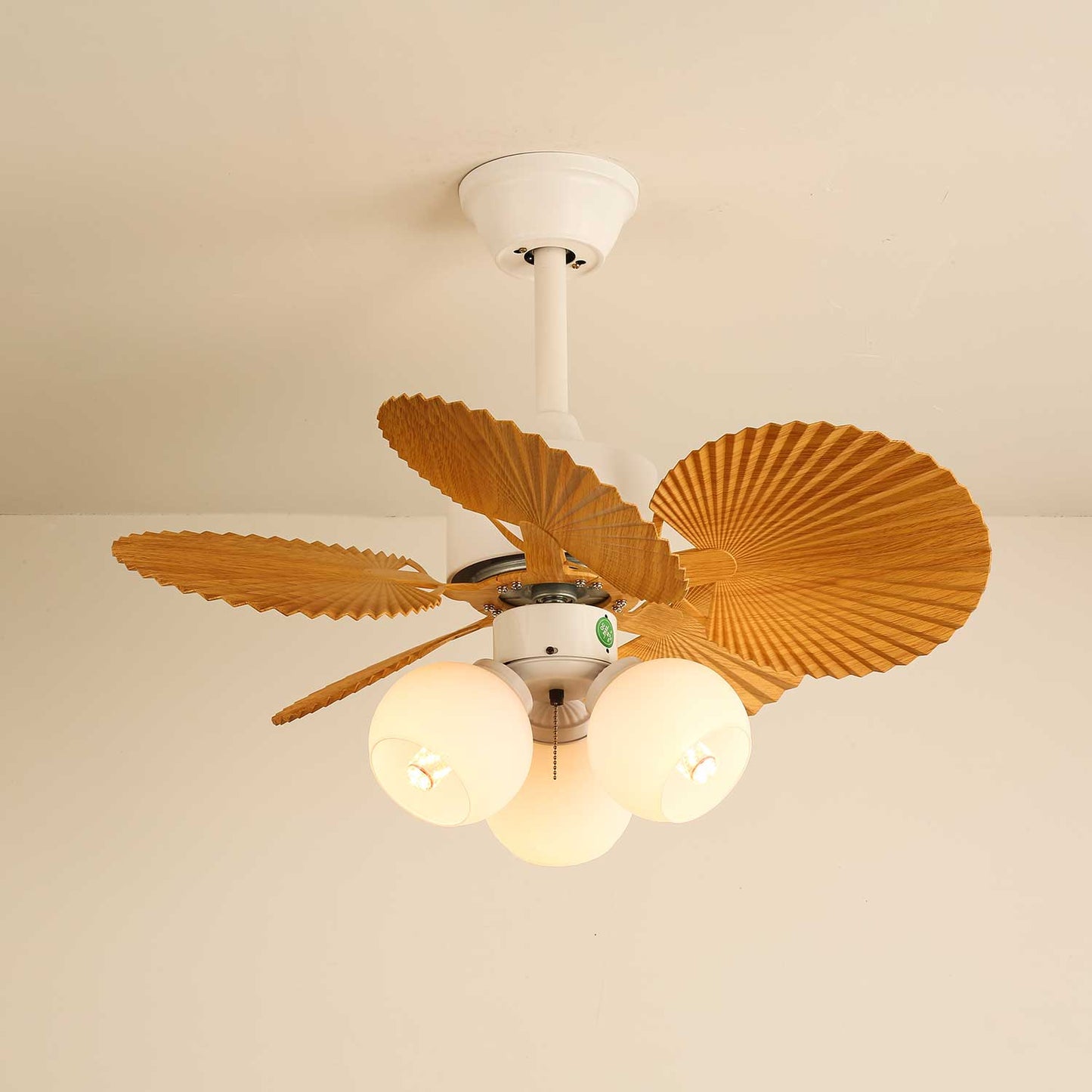 Vintage Plafondventilator Aurelia met Verlichting en Hout – Ø80×30cm 35W LED