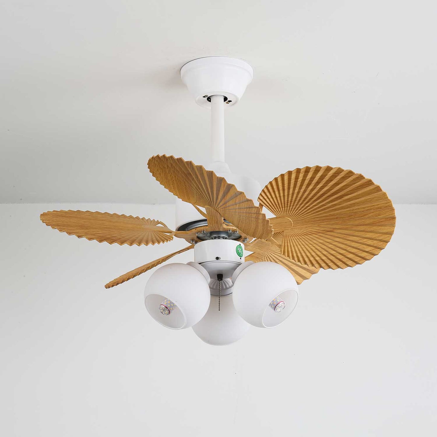 Vintage Plafondventilator Aurelia met Verlichting en Hout – Ø80×30cm 35W LED