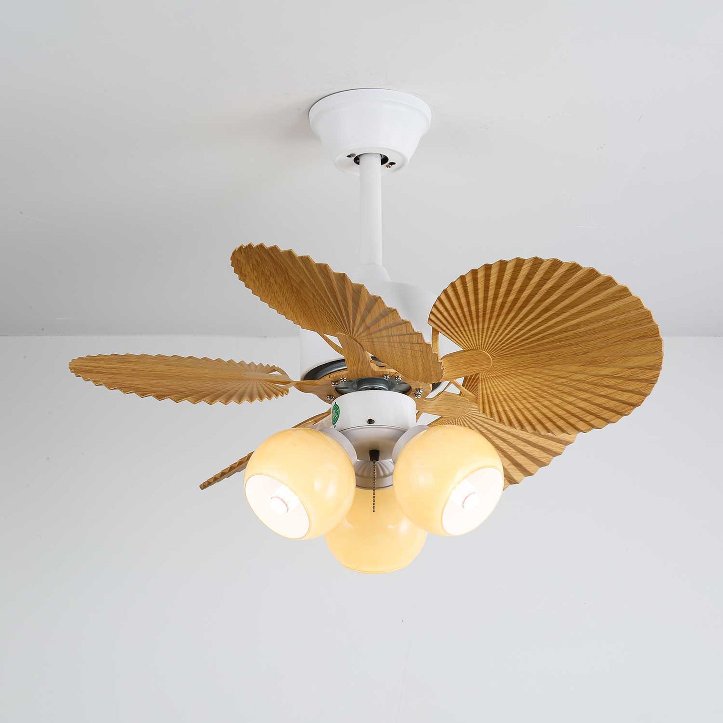 Vintage Plafondventilator Aurelia met Verlichting en Hout – Ø80×30cm 35W LED