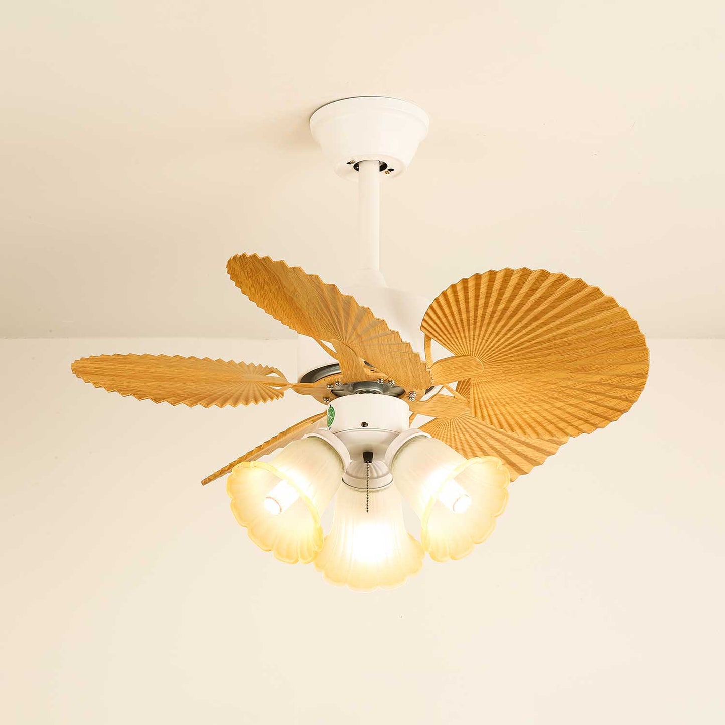 Vintage Plafondventilator Aurelia met Verlichting en Hout – Ø80×30cm 35W LED