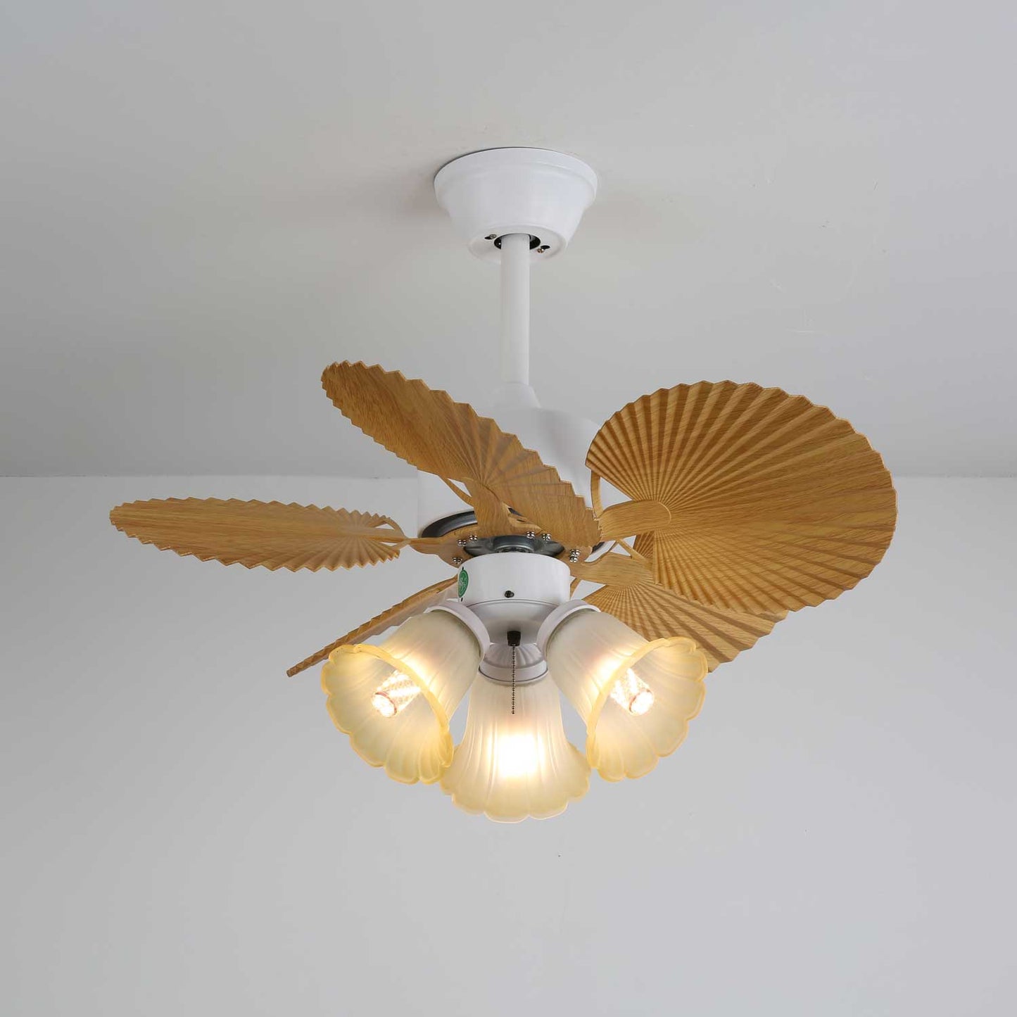 Vintage Plafondventilator Aurelia met Verlichting en Hout – Ø80×30cm 35W LED
