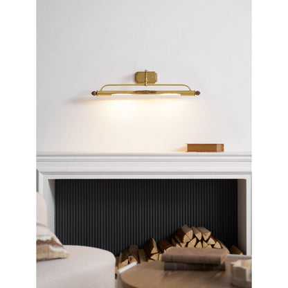 Messing Schilderij Wandlamp met Geïntegreerde Verlichting – Luxe Galerijverlichting in Antiek Messing