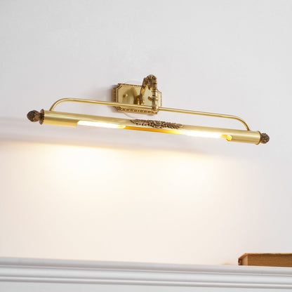 Messing Schilderij Wandlamp met Geïntegreerde Verlichting – Luxe Galerijverlichting in Antiek Messing
