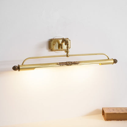 Messing Schilderij Wandlamp met Geïntegreerde Verlichting – Luxe Galerijverlichting in Antiek Messing