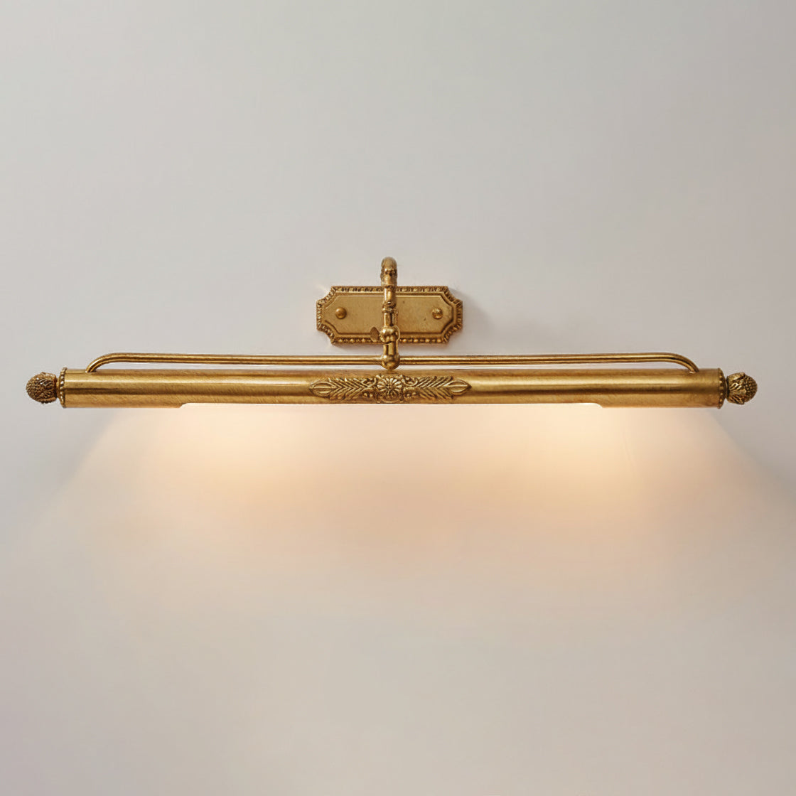 Messing Schilderij Wandlamp met Geïntegreerde Verlichting – Luxe Galerijverlichting in Antiek Messing