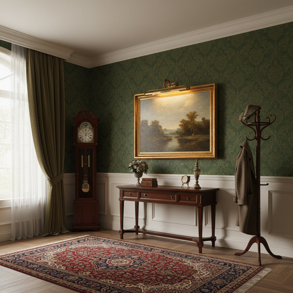 Messing Schilderij Wandlamp met Geïntegreerde Verlichting – Luxe Galerijverlichting in Antiek Messing