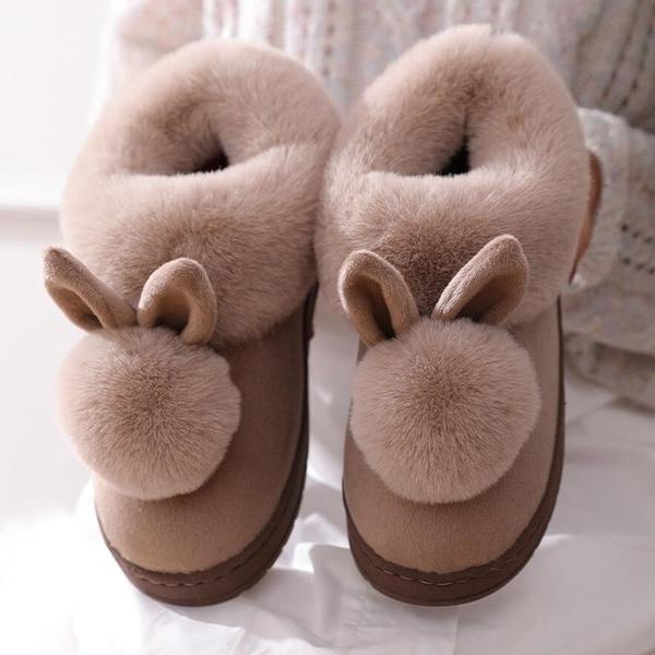 Konijnen Pantoffels Pluche Warm met Pompon