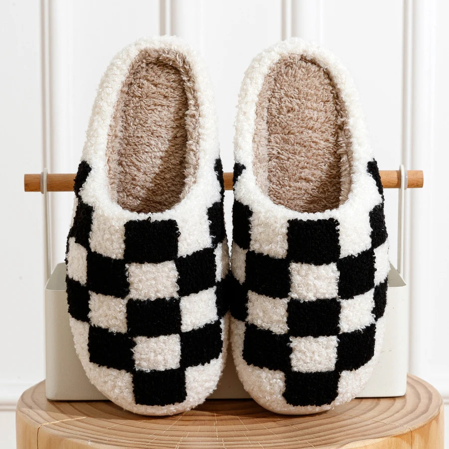 Pluche Pantoffels met Bloemenpatroon Warm en Zacht