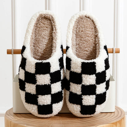 Pluche Pantoffels met Bloemenpatroon Warm en Zacht