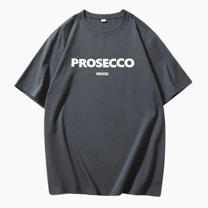 Oversize T-shirt met Prosecco Print Trendy Design