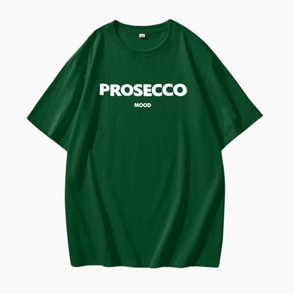 Oversize T-shirt met Prosecco Print Trendy Design