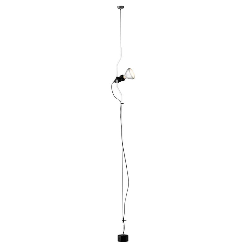 In Hoogte Verstelbare Hanglamp met Metalen Buiskap – Zwart/Wit/Rood