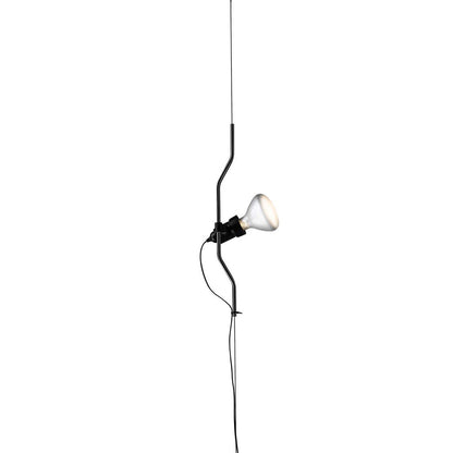 In Hoogte Verstelbare Hanglamp met Metalen Buiskap – Zwart/Wit/Rood