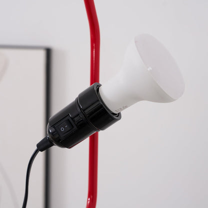 In Hoogte Verstelbare Hanglamp met Metalen Buiskap – Zwart/Wit/Rood