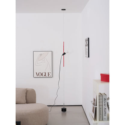 In Hoogte Verstelbare Hanglamp met Metalen Buiskap – Zwart/Wit/Rood