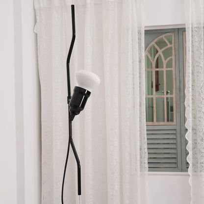 In Hoogte Verstelbare Hanglamp met Metalen Buiskap – Zwart/Wit/Rood