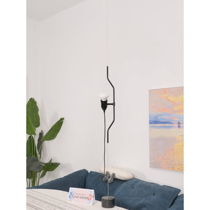 In Hoogte Verstelbare Hanglamp met Metalen Buiskap – Zwart/Wit/Rood