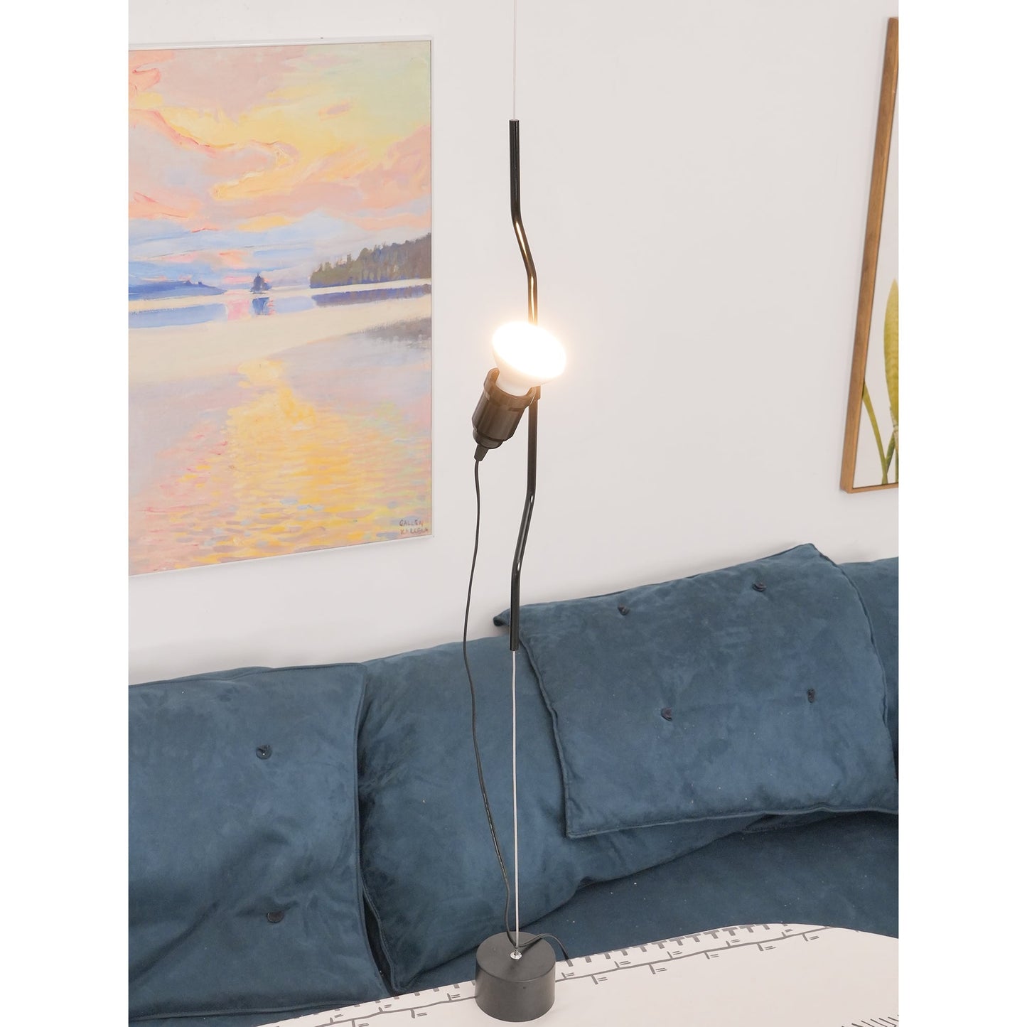 In Hoogte Verstelbare Hanglamp met Metalen Buiskap – Zwart/Wit/Rood