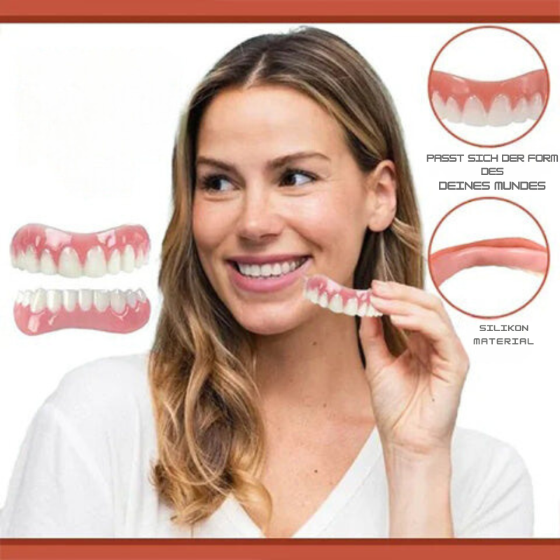 Tandprothese Set Biocompatibel Siliconen Gebit Flexibel Pasvorm Dagelijks Gebruik Comfortabel Natuurlijk