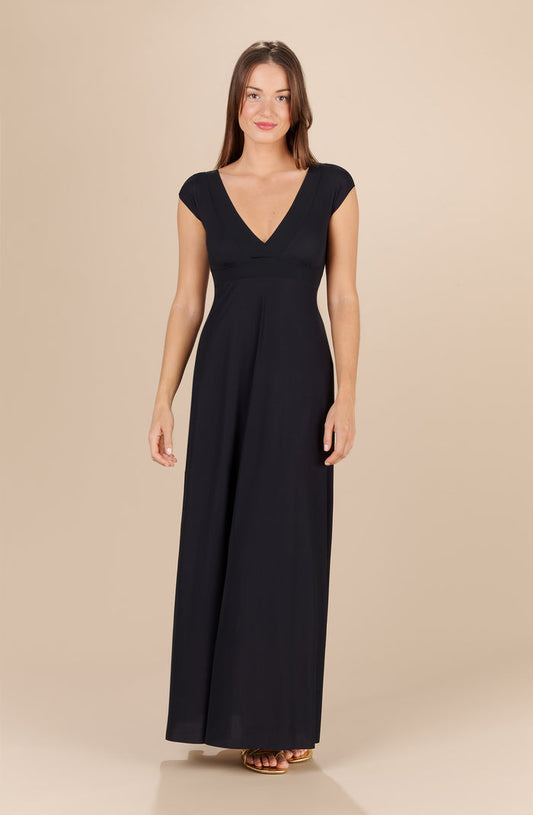 Vrouwelijke Langjurk Elegante Halslijn Zomerjurk - StudioMarella